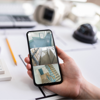 Allentown security camera feed on cell phone
